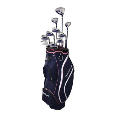 New Wilson Profile Womens Lh Golf Set W Cart Bag 11692-wilwg1r0363021