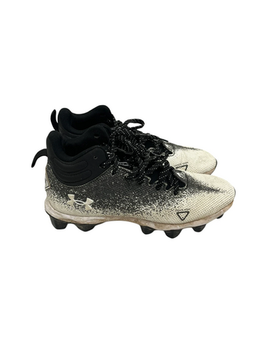 Used Under Armour Spotlight Franchise Jr 6 Black And White Football Cleats 11692-s000143916