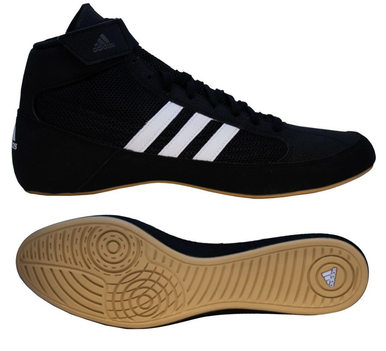 New Adidas Hvc 2 Junior 1.5 Black White Gum Bottom Wrestling Shoes 11692-64aaq3327j15