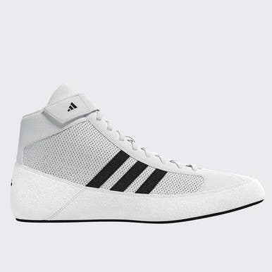New Adidas Hvc 2 Youth 10 White Black Wrestling Shoes 11692-64ajp6123y10
