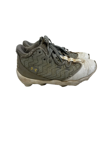Used Under Armour Harper Jr 5 Grey Baseball Cleats 11692-s000145760