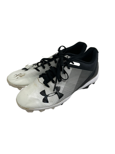 Used Under Armour Leadoff Low Jr 6 White And Black Baseball Cleats 11692-s000136826