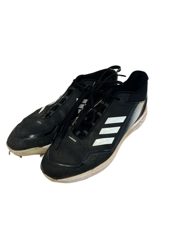 Used Adidas Icon Mens 12 Black Metal Baseball Cleats 11692-s000141651