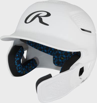 New Rawlings Rx2 Matte White Sr Batting Helmet W Jaw Guard 11692-rawr00714197