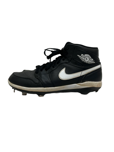 Used Jordan 1 Retro Mens 9 Baseball Cleats Black 11692-s000146964