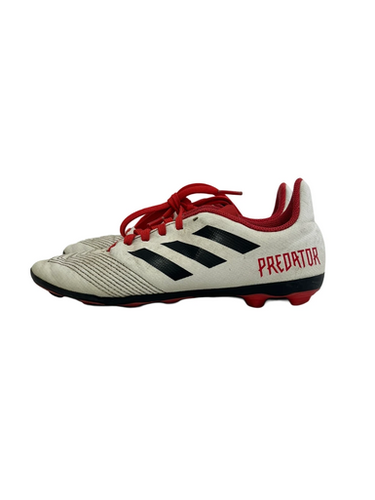 Used Adidas Predator Jr 3.5 Soccer Cleats White Black Red 11692-s000147443