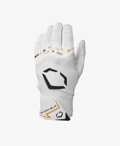 New Evoshield Carbyne Mens Lg White Batting Gloves 11692-eshwb5746501l