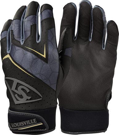 New Louisville Slugger Genuine V2 Black Adult Large Batting Gloves 11692-hbxwb5730701l