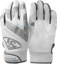 New Louisville Slugger Genuine V2 Adult Lg White Batting Gloves 11692-hbxwb5730703l