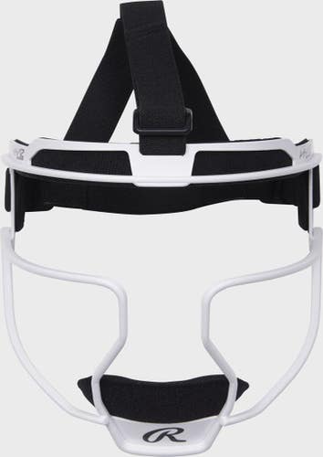 New Rawlings Hi-viz Adult Fielders Softball Mask White Accessory 11692-rawrsbfmvwhadt