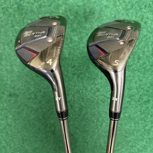 Callaway Big Bertha B21 #4 and #5 Hybrids Senior Flex Graphite Shafts w/HC's MRH