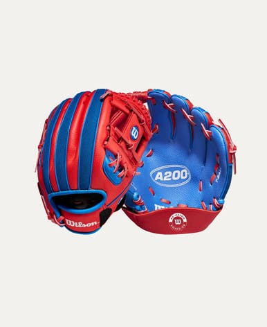 New Wilson A200 10" Wh Rd Ry Lht Tball Glove 11692-wilwbw10045710