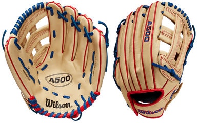New Wilson A500 Lht Fielders Gloves 12" 11692-wilwbw10090412