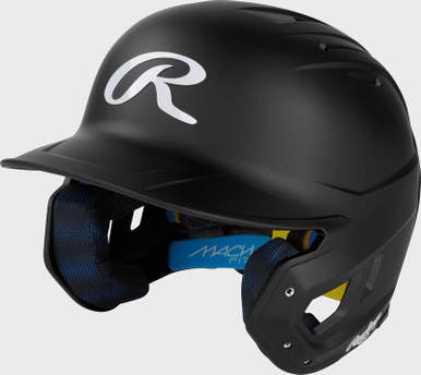 New Rawlings Machfit Matte Black Osfm Batting Helmet 11692-rawr00704488