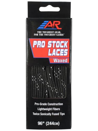 New A&r P-s Black 132" Waxed Laces 11692-aarpsb132x