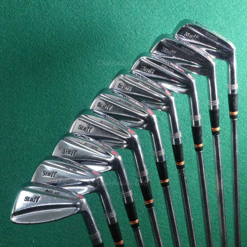 VINTAGE Wilson Staff Fluid Feel 1987 2-PW Iron Set TT Dynamic Steel Stiff