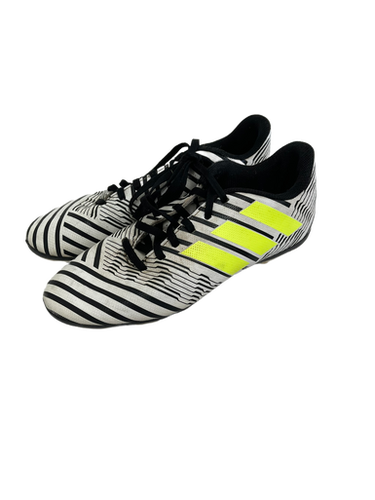 Used Adidas Nemesis Jr 3.5 White Soccer Cleats 11692-s000137748