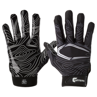 New Cutters Game Day Youth L Xl Black Football Receiver Gloves 11692-cuts15001topoy30