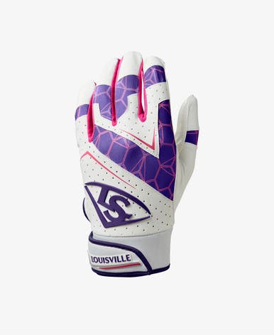 New Louisville Slugger Genuine V2 Youth Lg Purple Pink Bb Batting Gloves 11692-hbxwb5730802lg