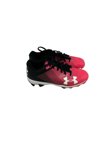 Used Under Armour Leadoff Jr 2 Black And Pink Softball Cleats 11692-s000140631