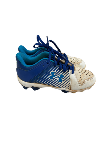 Used Under Armour Leadoff Jr 2.5 Bb Sb Cleats Royal Blue And White 11692-s000140636
