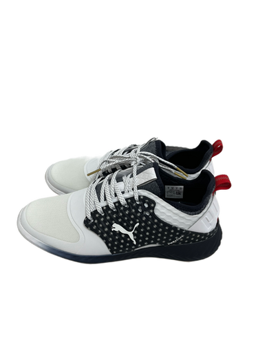 New Puma Ignite Power Adapt Usa Mens 7 Golf Shoes White And Navy Blue 11692-s000140768
