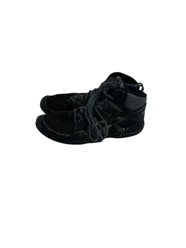 Used Asics Snapdown Jr 4.5 Wrestling Shoes Black 11692-s000142942