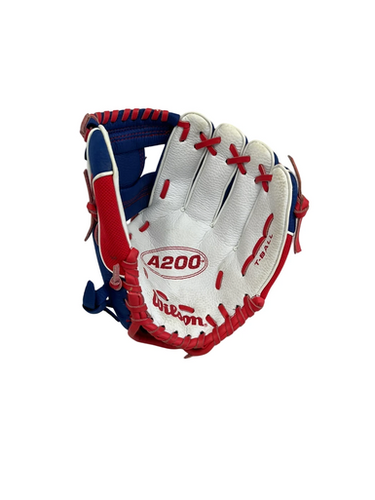 Used Wilson A200 10" T-ball Glove White Red Navy 11692-s000143029