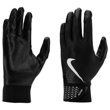 New Nike Alpha Youth Md Bk Bk Bk Si Batting Gloves 11692-enin1004382025md