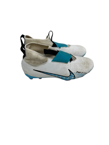 Used Nike Air Zoom Jr 6 Soccer Cleats White Blue 11692-s000143100