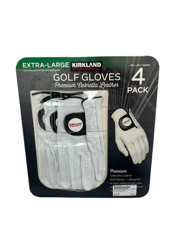 New Kirkland Signature Mens Xl Lh Golf Gloves 4 Pack White 11692-s000144472