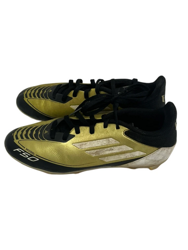 Used Adidas F50 Jr 5 Soccer Cleats Black And Gold 11692-s000144503