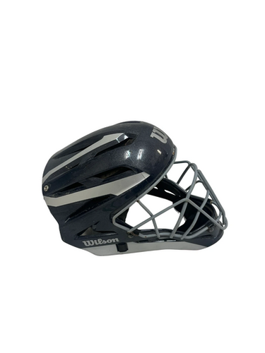 Used Wilson Pro Stock Lg Navy Blue Catchers Helmet 11692-s000144693