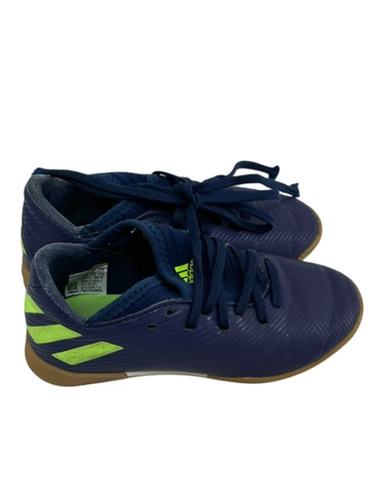 Used Adidas Messi Yth 11 Soccer Indoor Shoes Navy Blue 11692-s000144831