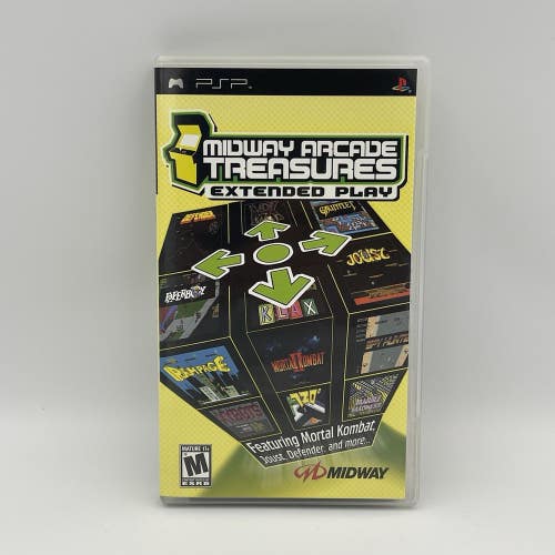 Midway Arcade Treasures: Extended Play (Sony PSP) - Complete CIB Free Shipping