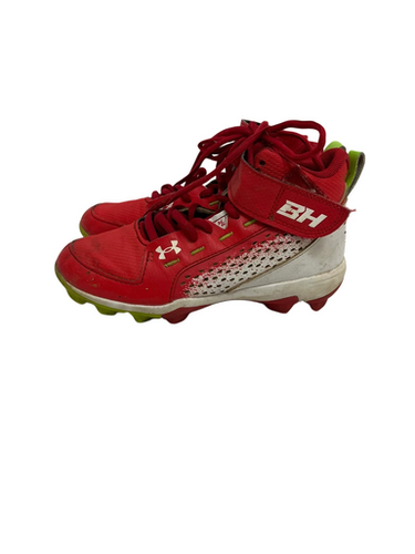Used Under Armour Harper Jr 2 White And Red Baseball Cleats 11692-s000144192