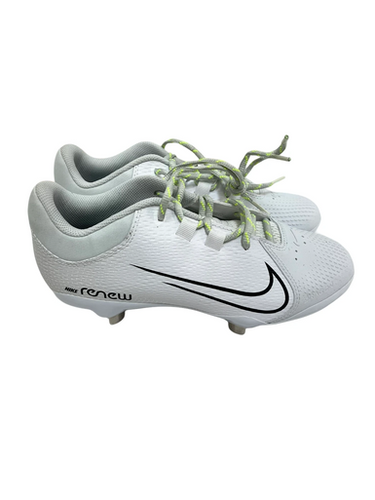 Used Nike Hyperdiamond Womens 7.5 Metal Softball Cleats White 11692-s000144145