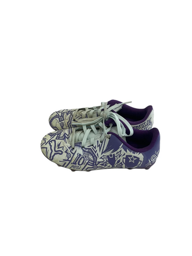 Used Puma Tacto Ii Jr 2 Purple And White Soccer Cleats 11692-s000144394