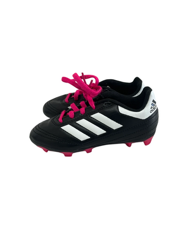 Used Adidas Goletto Yth 10.5 Soccer Cleats Black And Pink 11692-s000144448