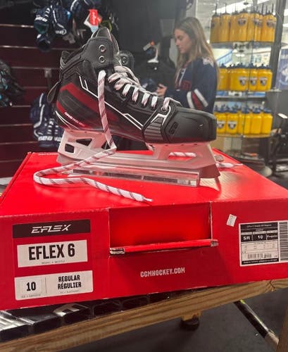 CCM Eflex 6 Goalie Skates Regular Width Size 10 (New)