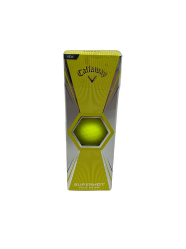 New Callaway Superhot 3 Ball - Golf Ball Sleeve Yellow 11692-s000142701