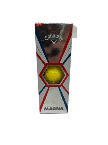 New Callaway Supersoft Magna 3 Ball - Golf Ball Sleeve Yellow 11692-s000142698