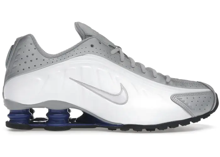 Size 11.5 - Nike Shox R4 Metallic Silver Deep Royal Blue HQ1988-102