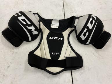 Used Ccm Ltp Junior Shoulder Pads White And Black Sm 11855-s000204502