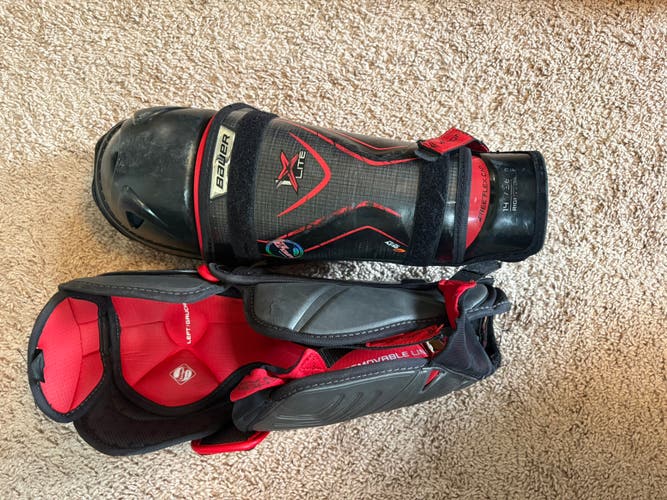 Senior Bauer Vapor 1X Lite 14" Shin Pads Pro Stock (Used)