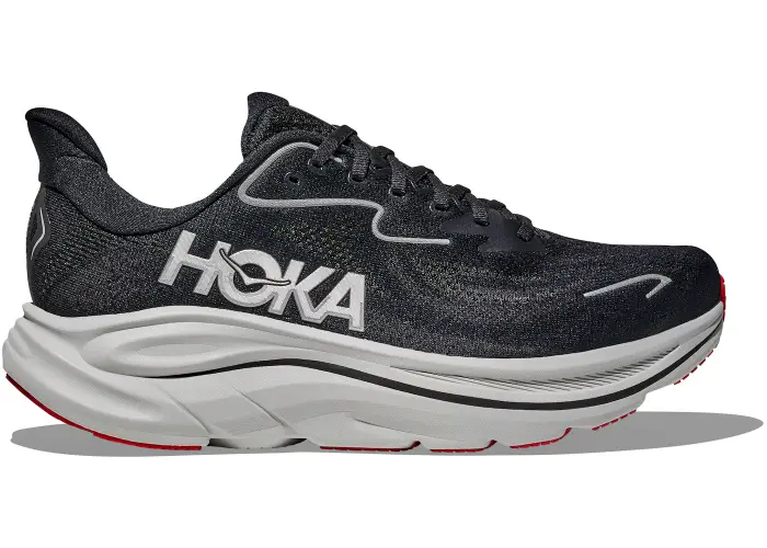 Size 11.5 - Hoka One One Clifton 10 Black Silver 1162030-BKSV