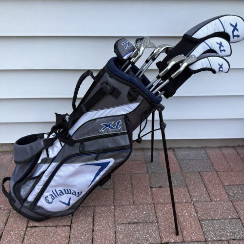 Callaway XT Golf Set Youth 58-69 10 Clubs Driver Wood Hybrid Irons Putter Bag