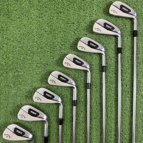 Callaway Rogue ST Pro Iron Set 4-PW AW Project X Rifle 6.0 Tour Flighted Steel