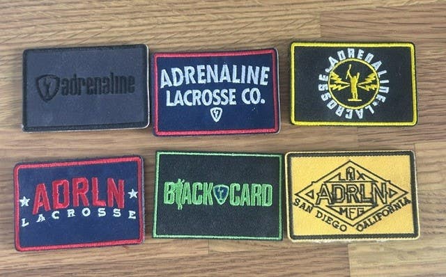 Adrenaline Lacrosse 6 velcro patches NEW