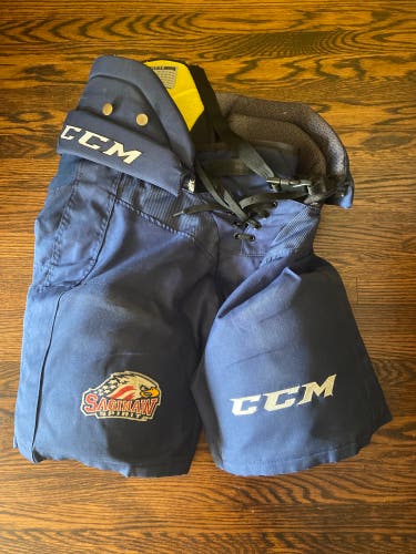 Men's Senior Small Saginaw Spirit OHL CHL CCM HPTK Hockey Pants Pro Stock (Used)